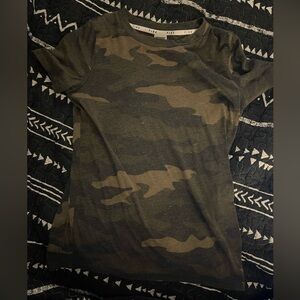 PINK super soft crew neck tee in camo